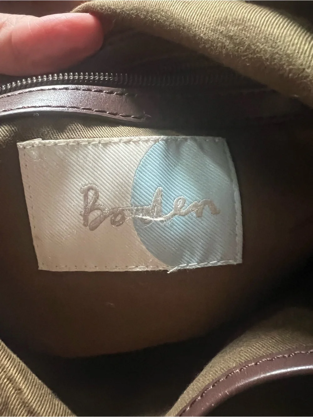 Boden Barnsbury Navy and Red Large Dot Crossbody Bag
